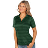 Ladies Antigua Compass Short Sleeve Polo Dark Pine Multi